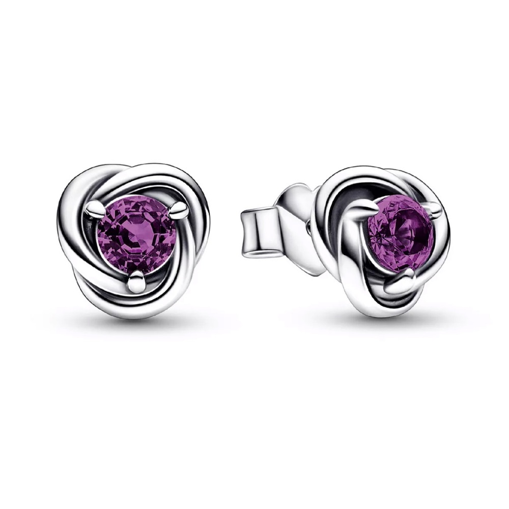 NEW PANDORA Purple Stud Earrings